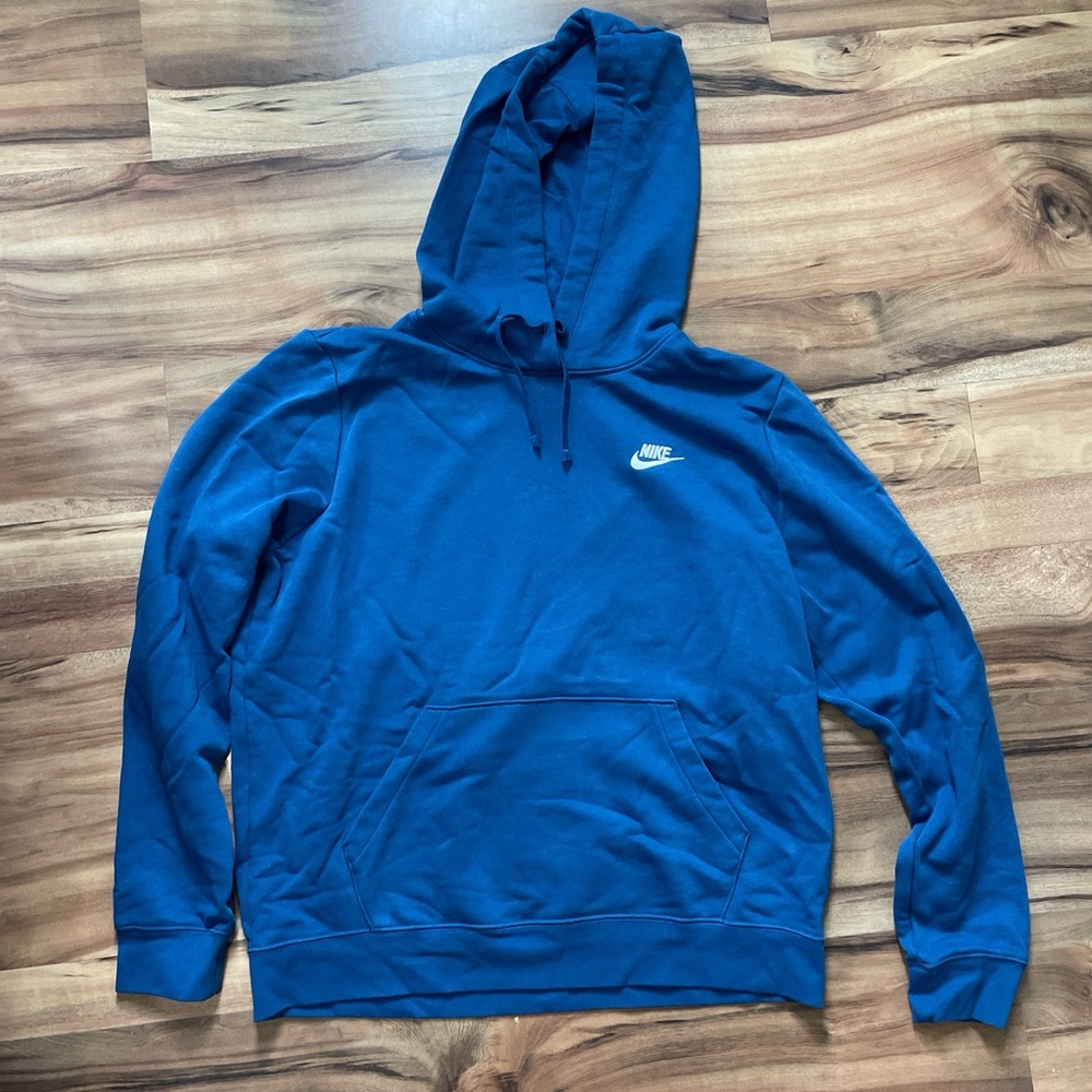 Nike Blue Hoodie Sweatshirt Athletic Top